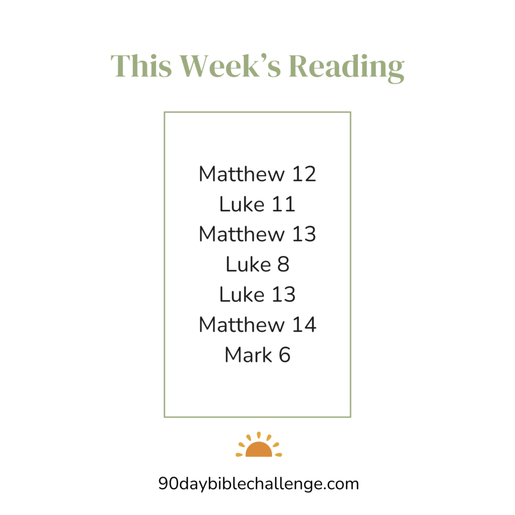 Week 5 Bible Study Calendar